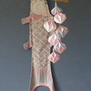 Grappe de diamants roses et gris